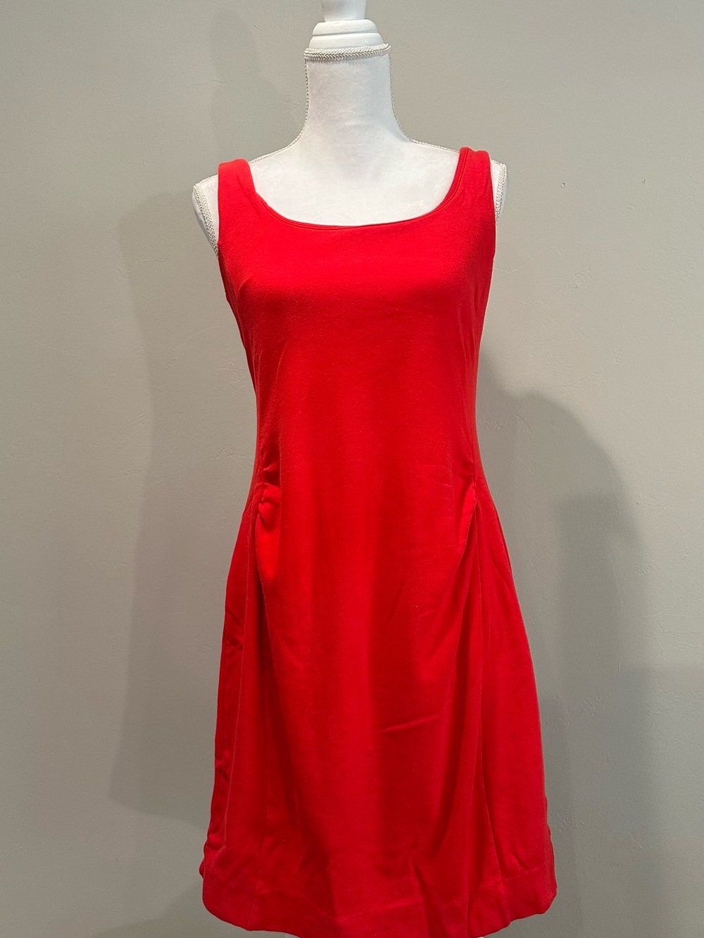 GAP Maternity Red Orange Sleeveless Fit & Flare Cotton Dress Size 6